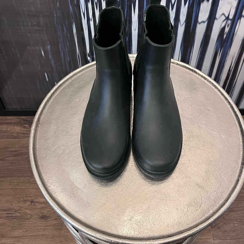 J. Crew Black Ankle Rain Boots - Picture 2 of 6